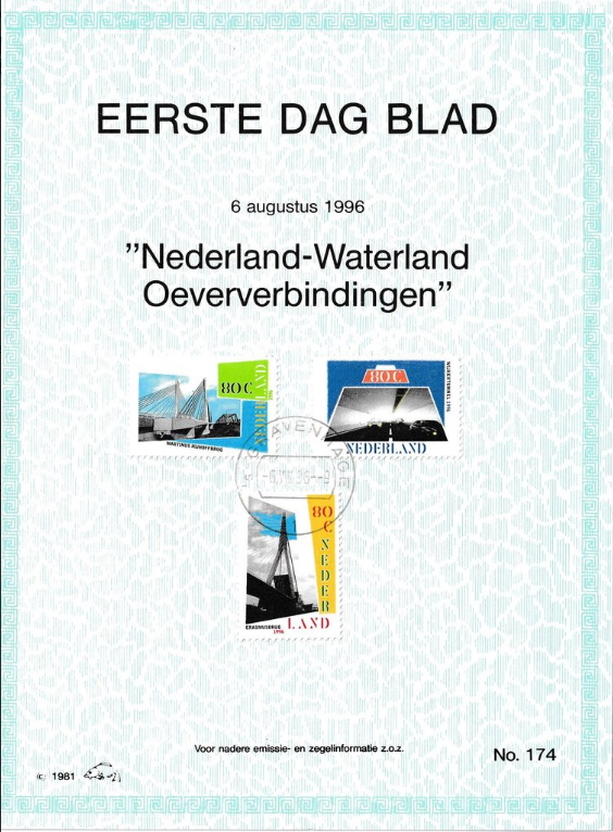 first day sheet The Netherlands 1996