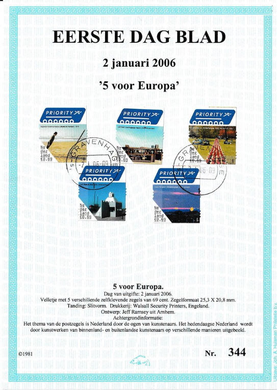 first day sheet The Netherlands 2006