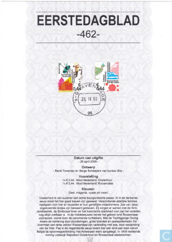 first day sheet 462 The Netherlands 2009