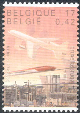 year=2000, Belgian Railway Stamp with Thalys
