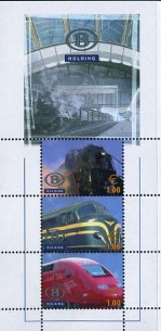 Belgian Railway Stamp sheet 2006