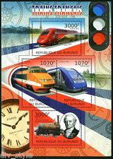 year=2012, Burundi Stamp sheet with Thalys