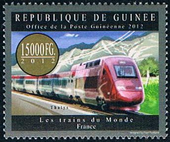 year=2012, Guinea Stamp with Thalys