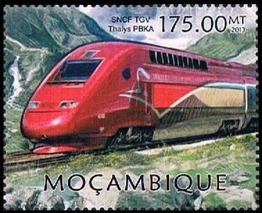 year=2013, Mozambique Stamp with Thalys
