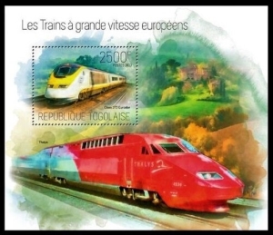 year=2013, Togo Stamp block with Thalys