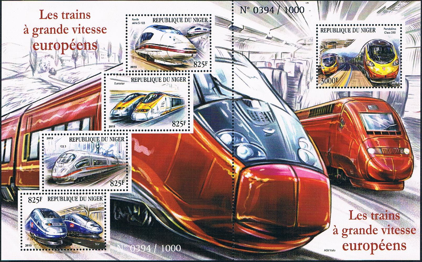 year=2015, Niger Stamp with Thalys