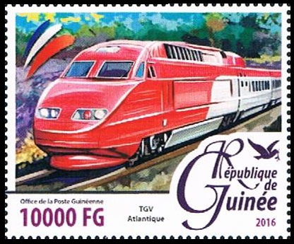year=2016, Guinea Stamp with Thalys
