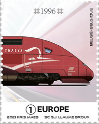 2021, Belgian Stamp with Thalys