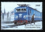 Central African Republic Stamp with Dutch locomotive, 2000
