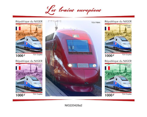 year=2022, Niger Stamp with Thalys