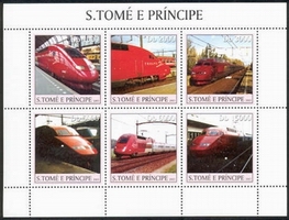 St. Thomas and Princip Stamp with Thalys