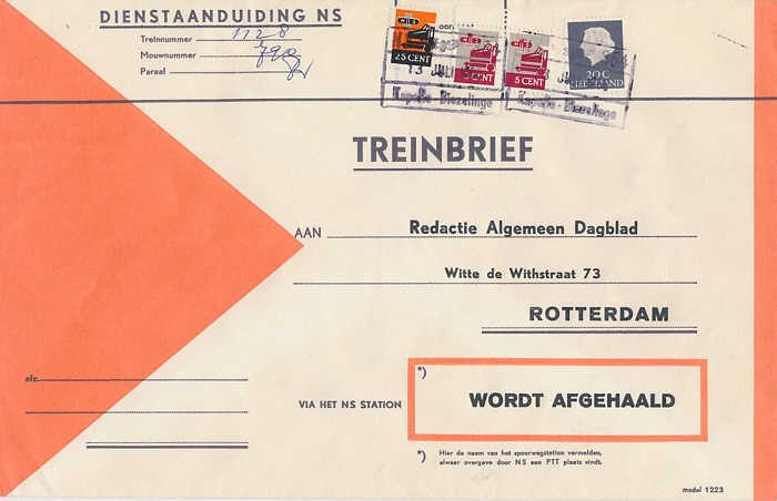 Dutch railway letter