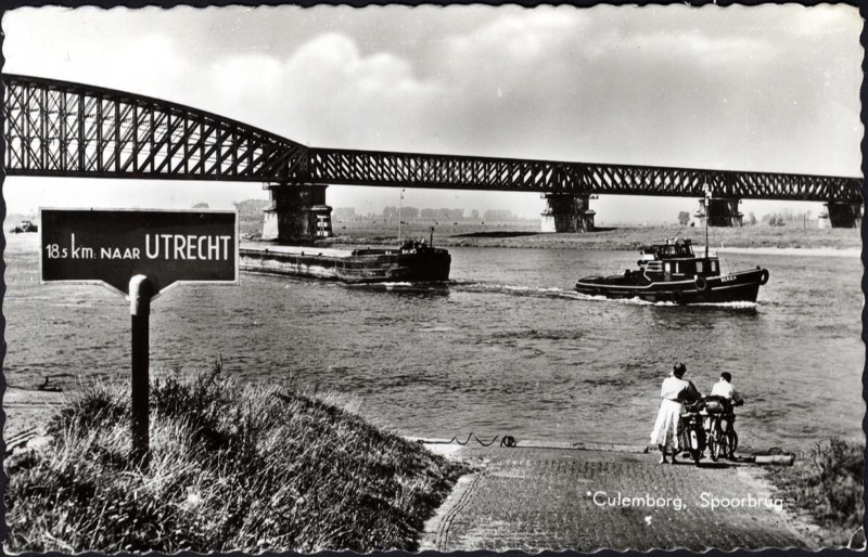 picture postcard Culemborg railway bridge picture postcard Culemborg railway bridge