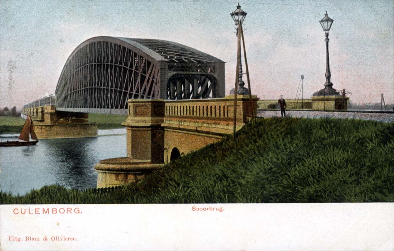 picture postcard Culemborg railway bridge picture postcard Culemborg railway bridge
