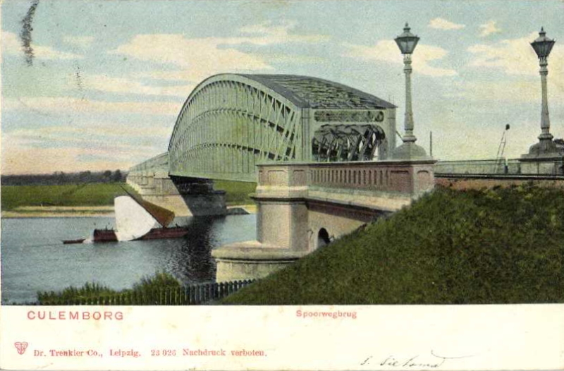 picture postcard Culemborg railway bridge picture postcard Culemborg railway bridge
