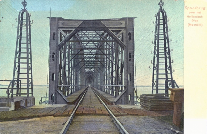picture postcard with Moerdijk railway bridge picture postcard with Moerdijk railway bridge