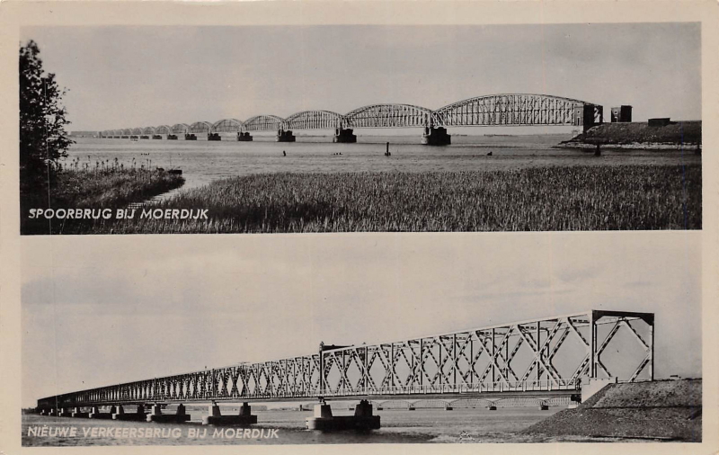 picture postcard with Moerdijk railway bridge picture postcard with Moerdijk railway bridge