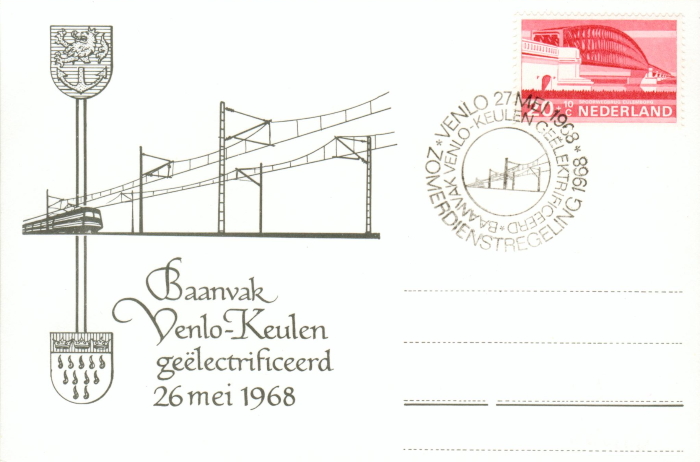 Postcard: electrification Venlo-Cologne 1968