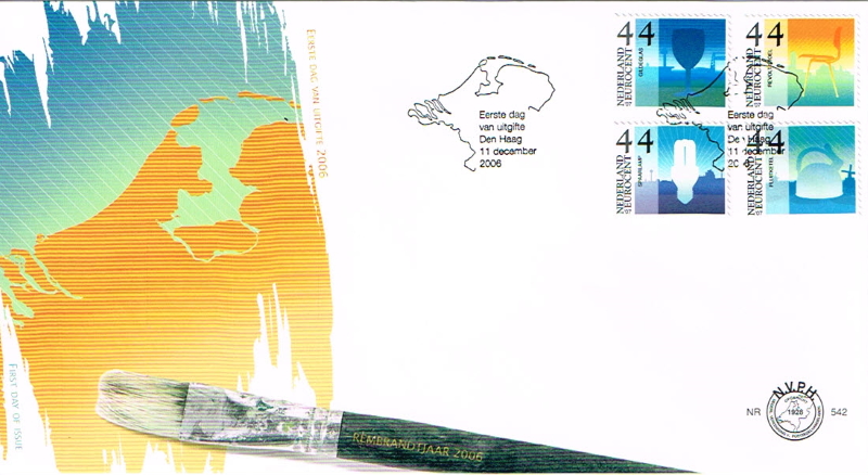 FDC: 10 for The Netherlands, 2006