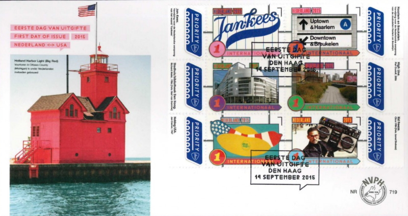 FDC, relationship The Netherlands - United States of America, 2015