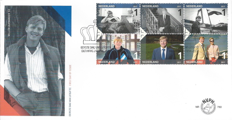 FDC with king Willem-Alexander, 2017