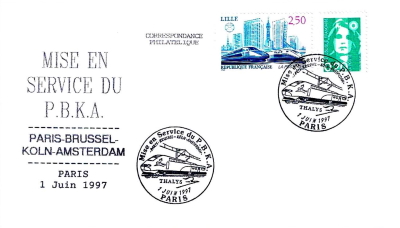 FDC: France with Thalys, 1997