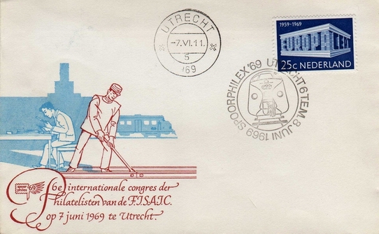 FDC: Spoorphilex, Utrecht, 6-8 June 1969