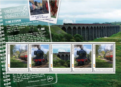 2020 Dutch stamp sheet Flying Scotsman