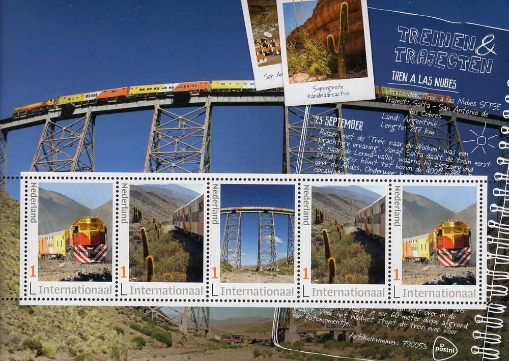 2020, Dutch stamp sheet Tren a las Nübes