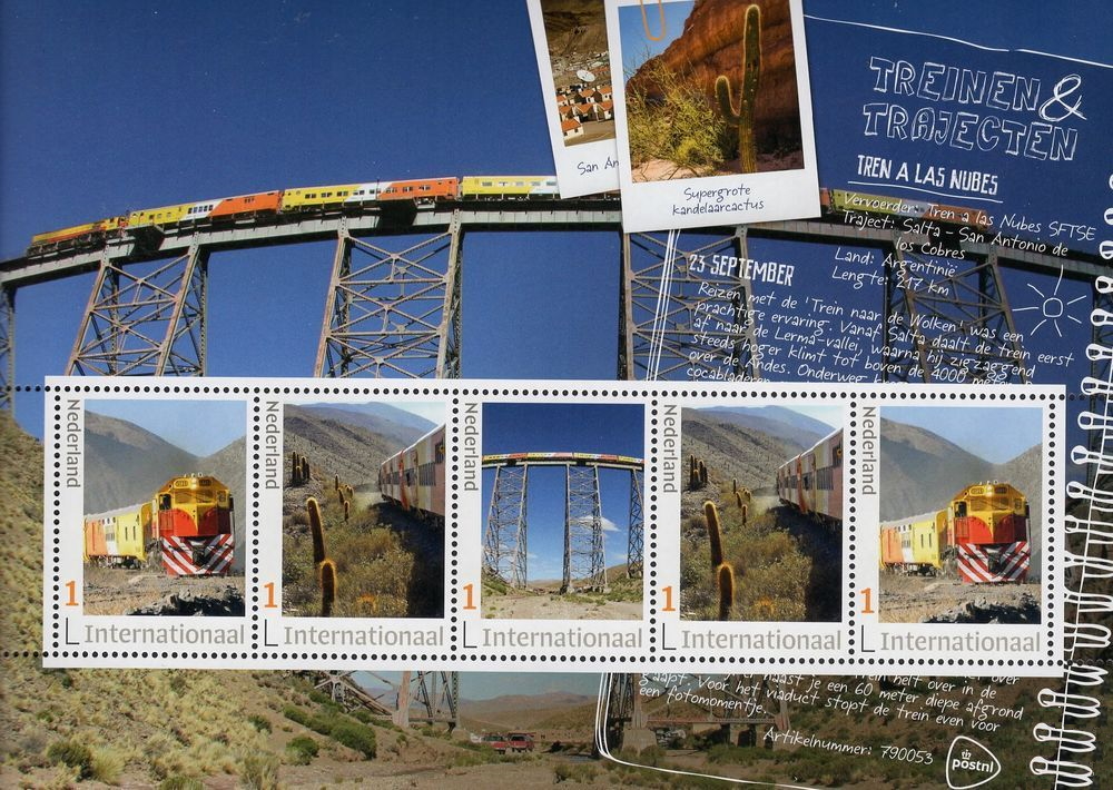 2020, Dutch stamp sheet Tren a las Nübes