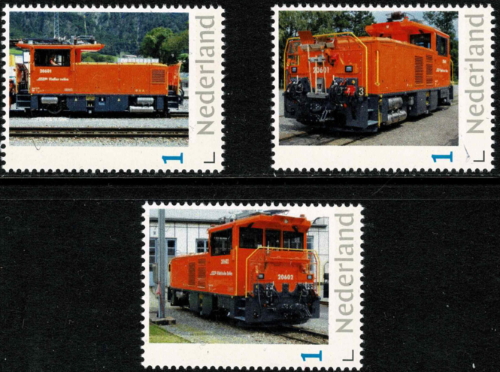 2021, Dutch personalized stamps with Rhtische Bahn shunting locomotives