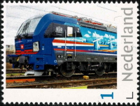 2021, Dutch personalized stamps with Swiss SBB Cargo Vectron Rotterdam