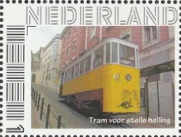 personalised stamp of The Netherlands with trains, trams, stations etc