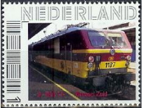 personalised stamp of The Netherlands with trains, trams, stations etc