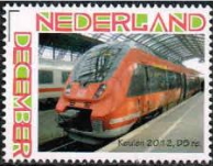 personalised stamp of The Netherlands with trains, trams, stations etc