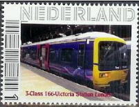 personalised stamp of The Netherlands with trains, trams, stations etc