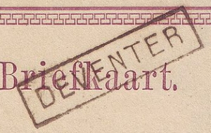 Dutch railway stop postmark