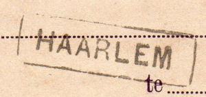 Dutch railway stop postmark
