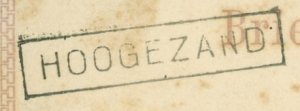 Dutch railway stop postmark