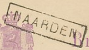 Dutch railway stop postmark