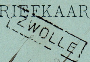 Dutch railway stop postmark