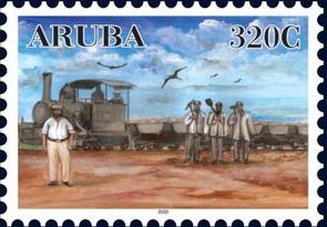 2020, NVPH: -, stamp Aruba: Phosphate Mining History