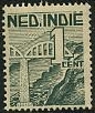 Netherlands East Indies stamp with railway bridge at Soekaboemi