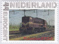 personalised stamp of The Netherlands with trains, trams, stations etc