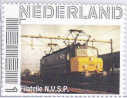 personalised stamp of The Netherlands with trains, trams, stations etc