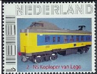 personalised stamp of The Netherlands with trains, trams, stations etc