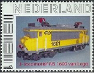 personalised stamp of The Netherlands with trains, trams, stations etc