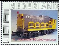 personalised stamp of The Netherlands with trains, trams, stations etc