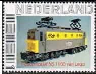 personalised stamp of The Netherlands with trains, trams, stations etc