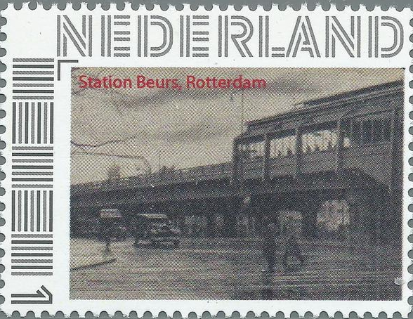 year=2015 ??, Dutch personalized stamp with Rotterdam station